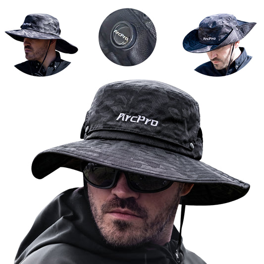 ARCPRO 2-in-1 Waterproof Fishing Hat with Removable Top, Breathable Sun Mesh Hat