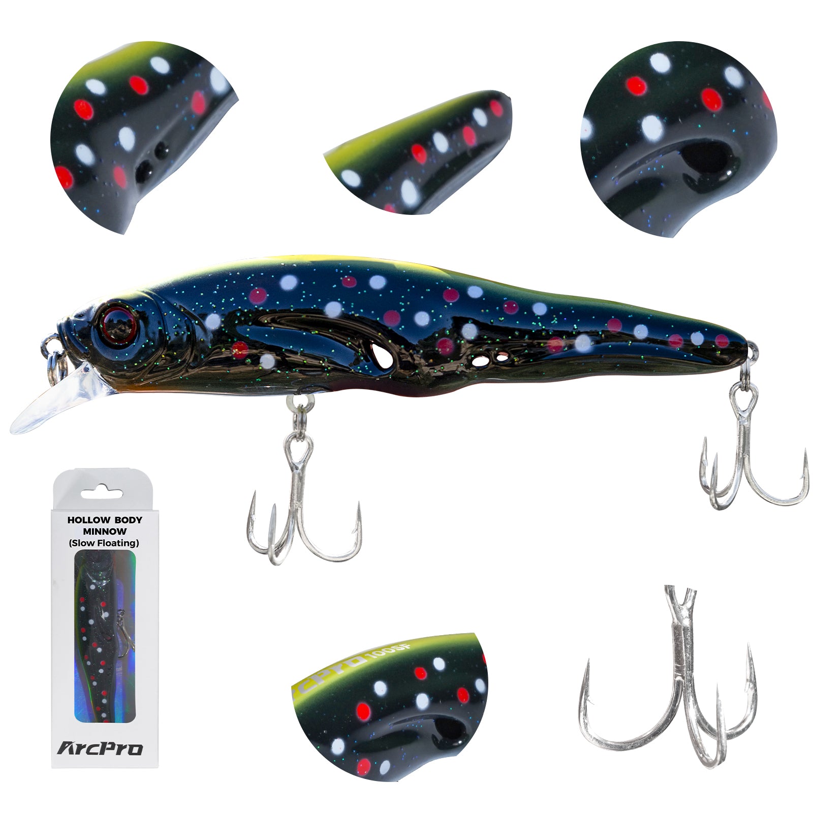 ArcPro Topwater Fishing Lures -Hard Swimbait,Floating Lure with Hollow – ArcPro Fishing