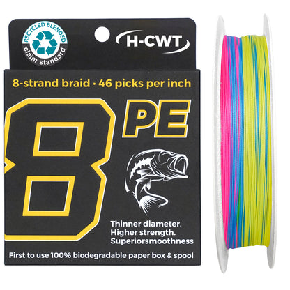 46-Strand High Density Braid Fishing-Braided Fishing Line with Recyclable Materials Spool