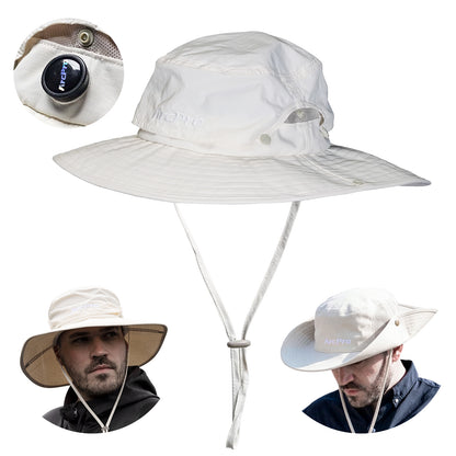 ARCPRO 2-in-1 Waterproof Fishing Hat with Removable Top, Breathable Sun Mesh Hat