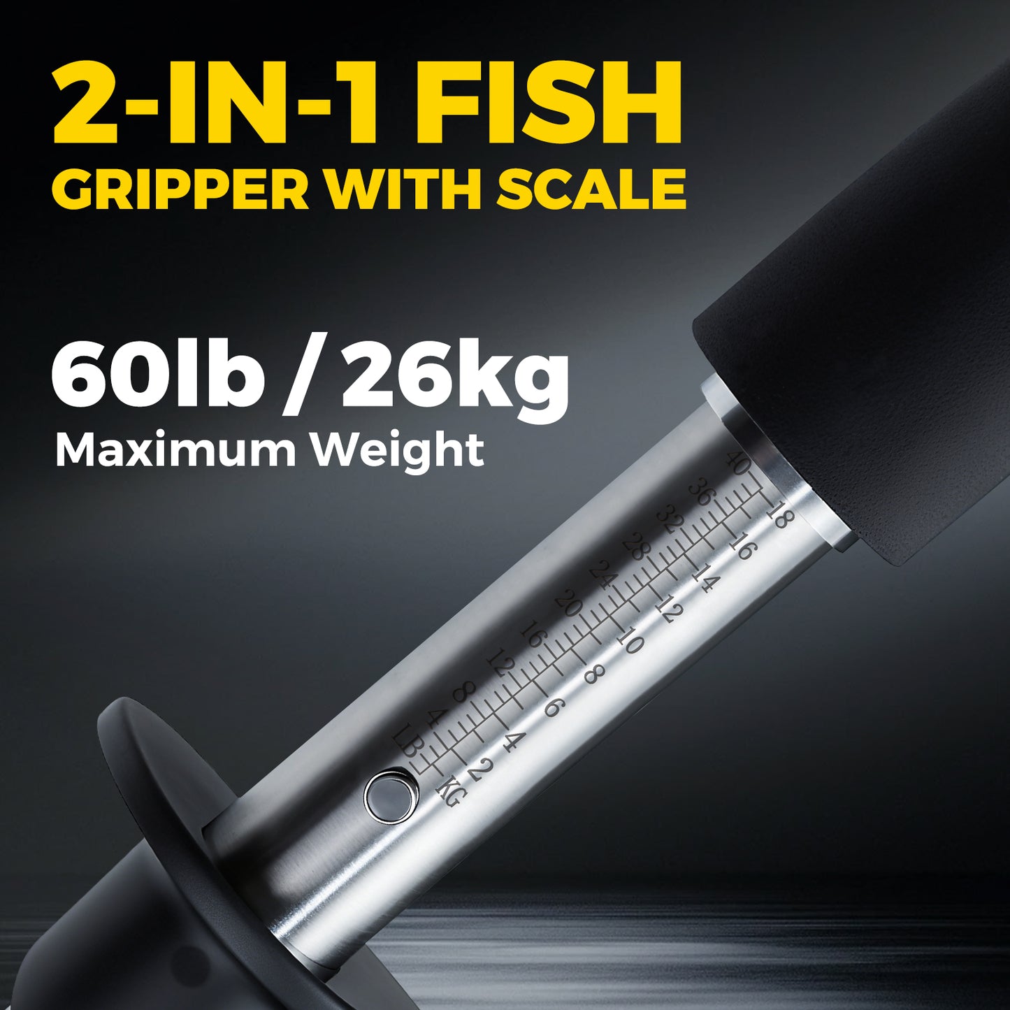 ArcPro 2-in-1 Fish Lip Gripper, Stainless Steel Fish Gripper with Scale