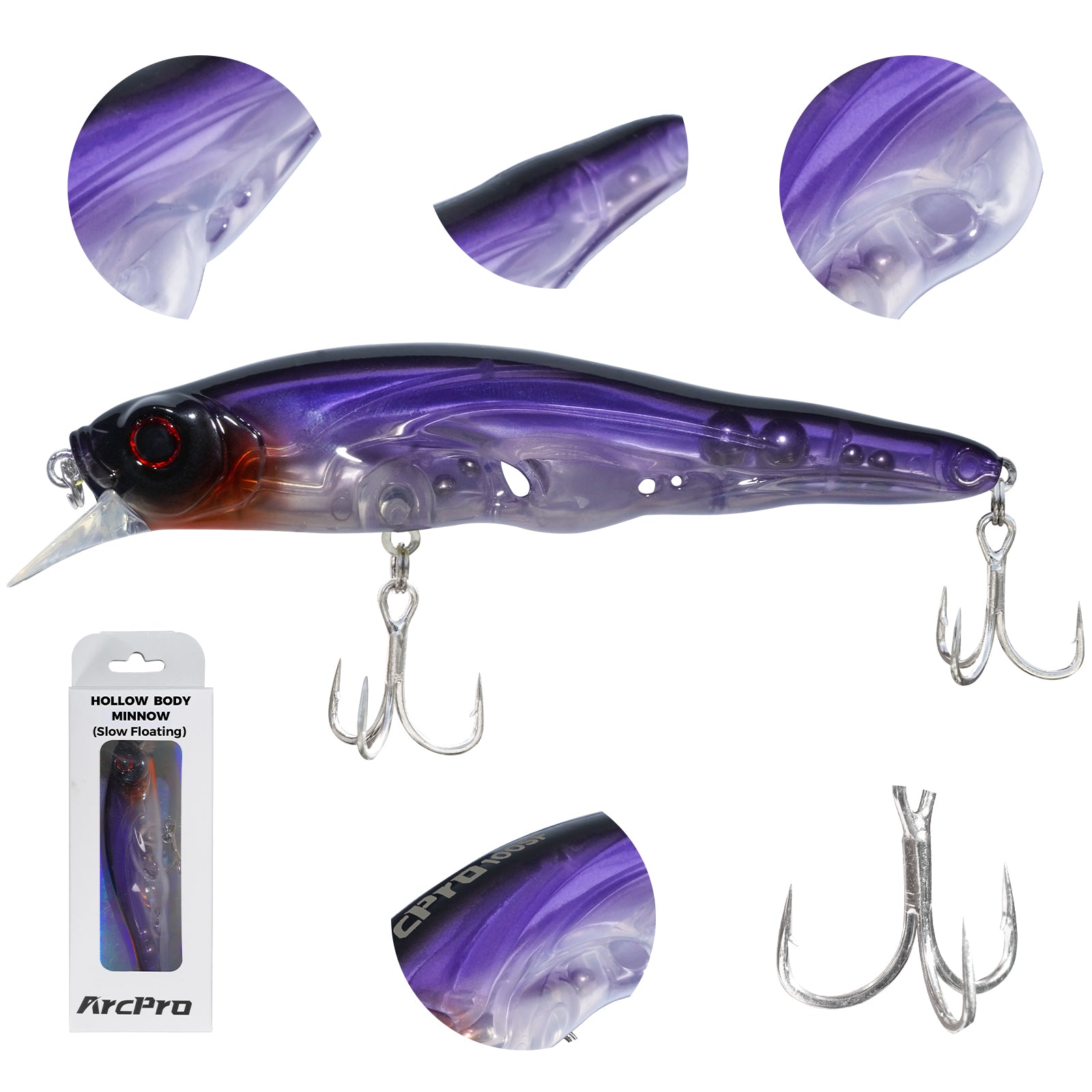ArcPro Topwater Fishing Lures -Hard Swimbait,Floating Lure with Hollow – ArcPro Fishing