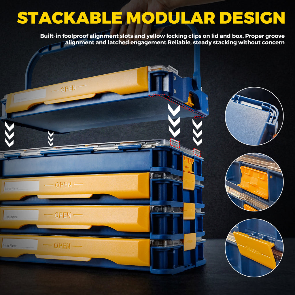 ArcPro 3700 Portable Fishing Tackle Box with Carry Handle