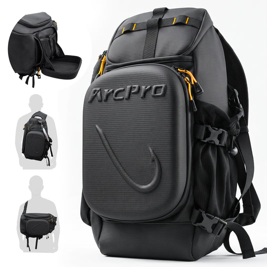 ARCPRO EVA Hardshell Fishing Sling Pack with Foldable Work Station
