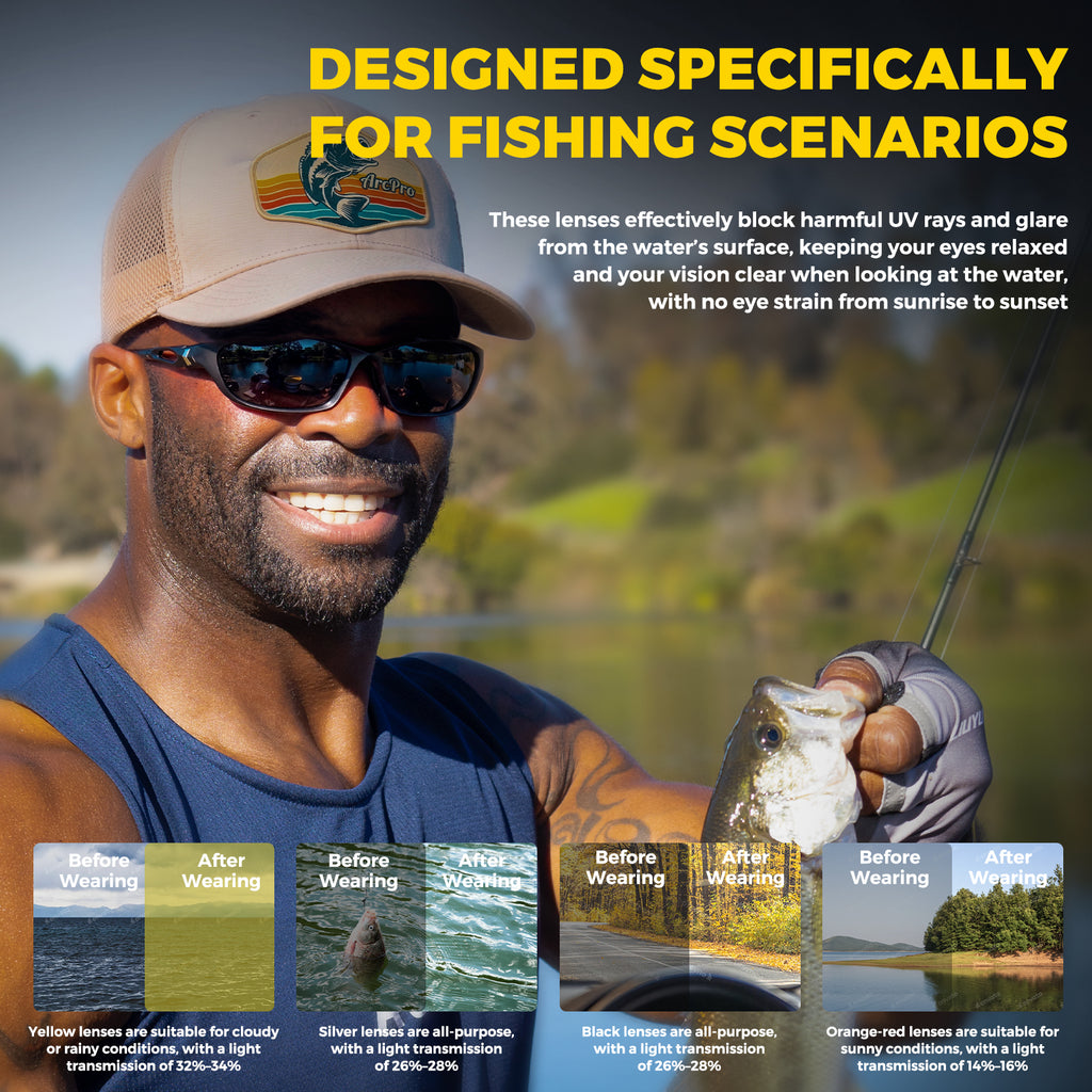 ARCPRO Adjustable Polarized Sports Sunglasses Fishing glasses