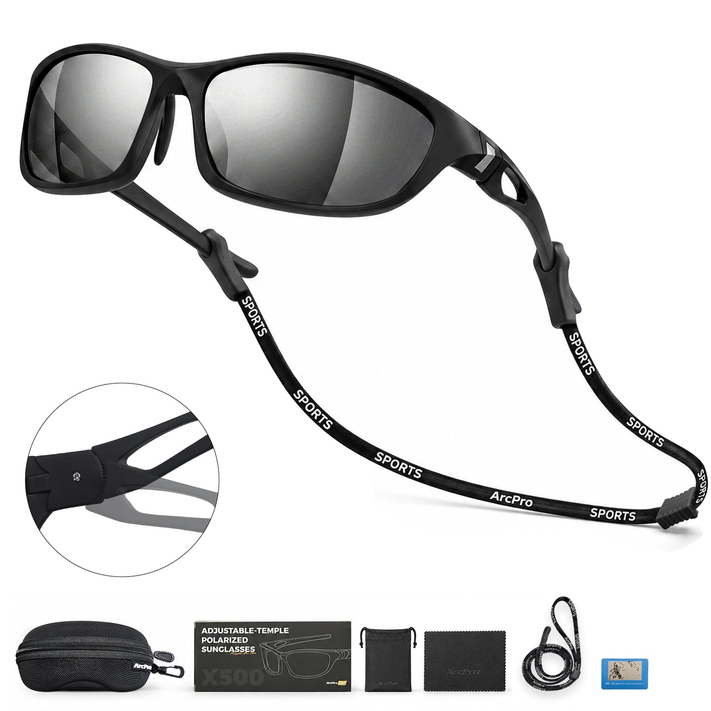 ARCPRO Adjustable Polarized Sports Sunglasses Fishing glasses