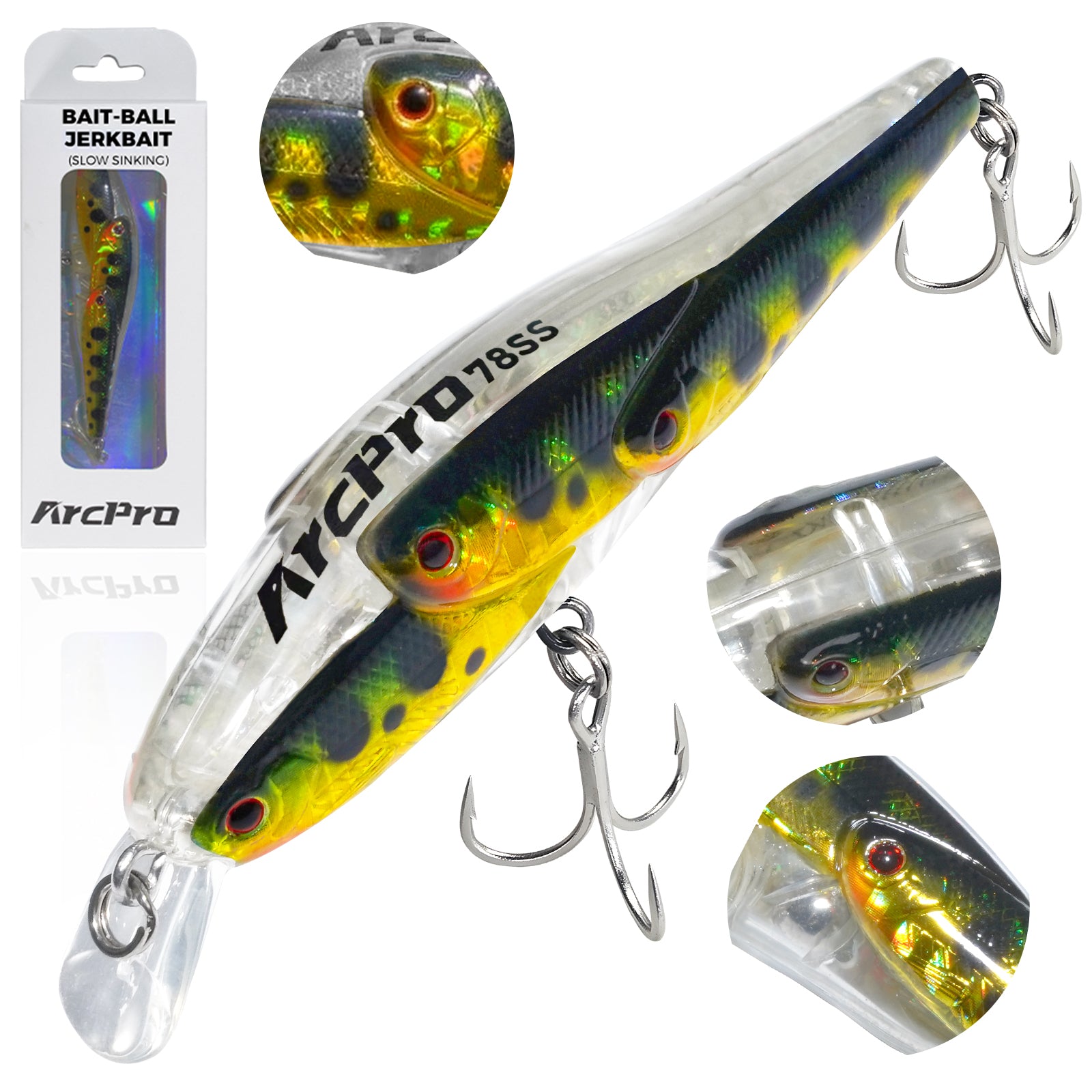 ArcPro Fishing Lures Minnow Fishing Jerkbait Hard Bait