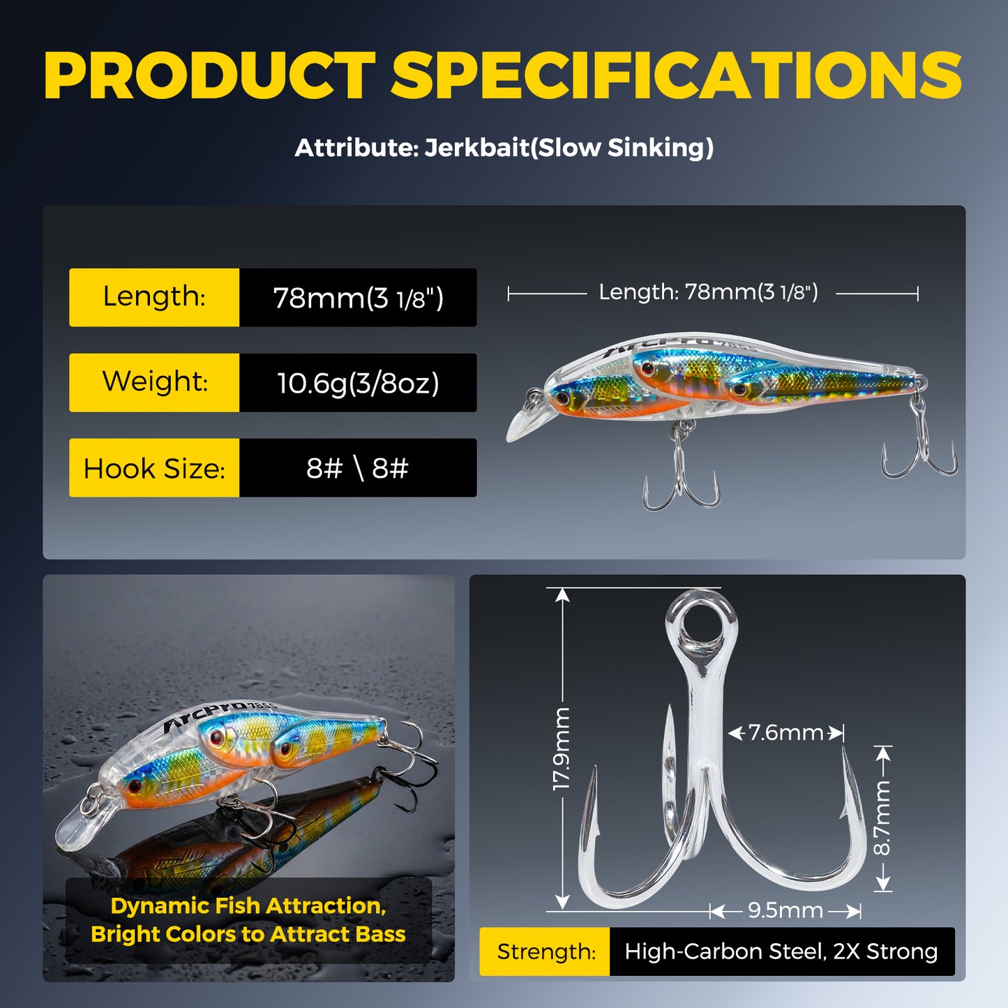 ArcPro Slow-Sinking Minnow Lure