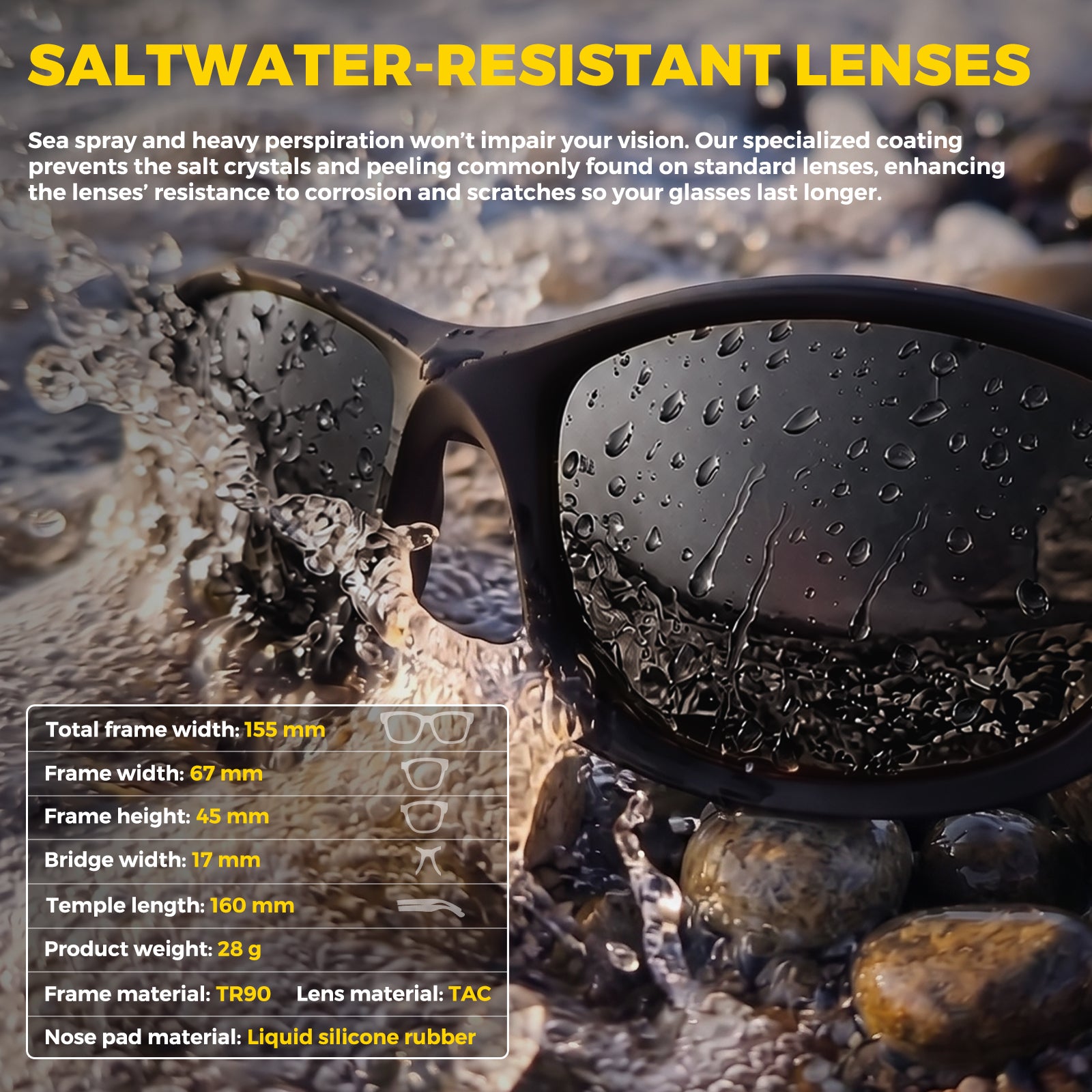 ARCPRO Adjustable Polarized Sports Sunglasses Fishing glasses