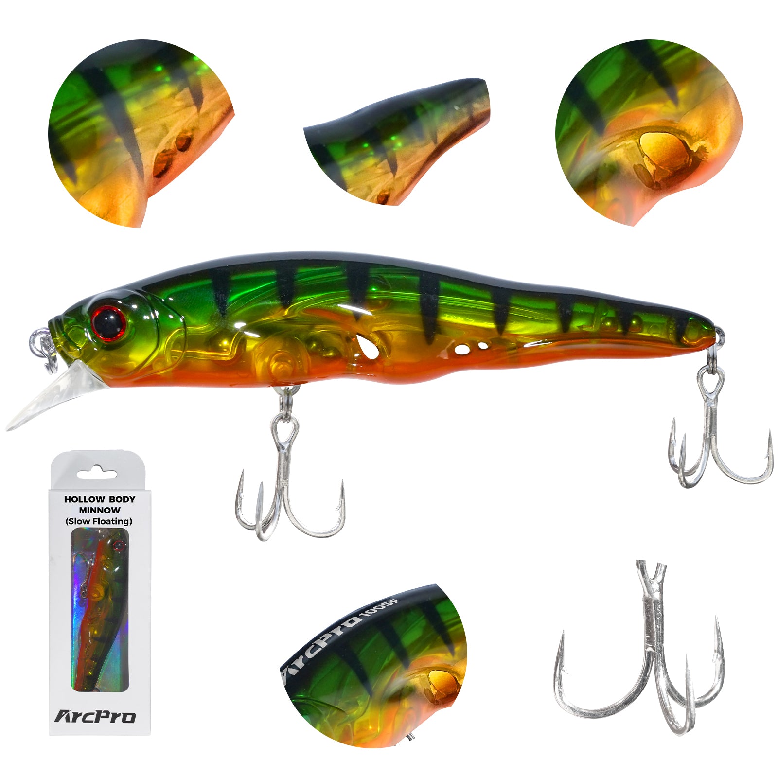ArcPro Topwater Fishing Lures -Hard Swimbait,Floating Lure with Hollow – ArcPro Fishing