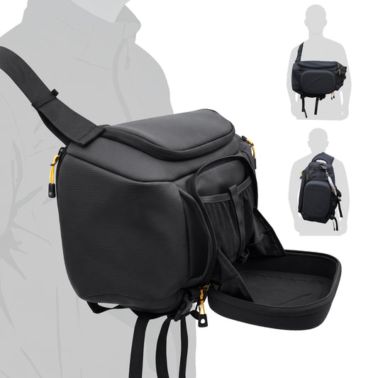 ARCPRO EVA Hardshell Fishing Sling Pack with Foldable Work Station