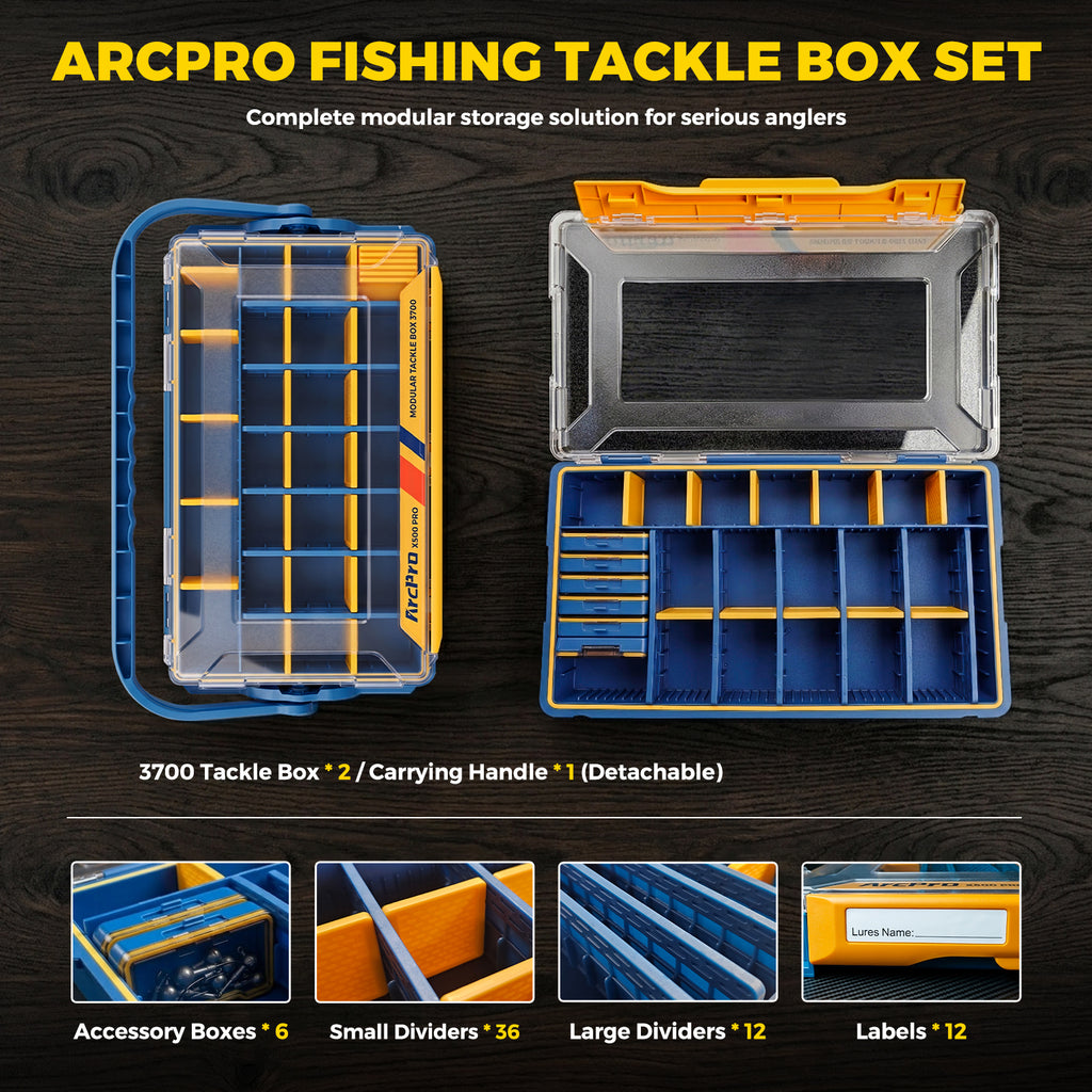 ArcPro 3700 Portable Fishing Tackle Box with Carry Handle
