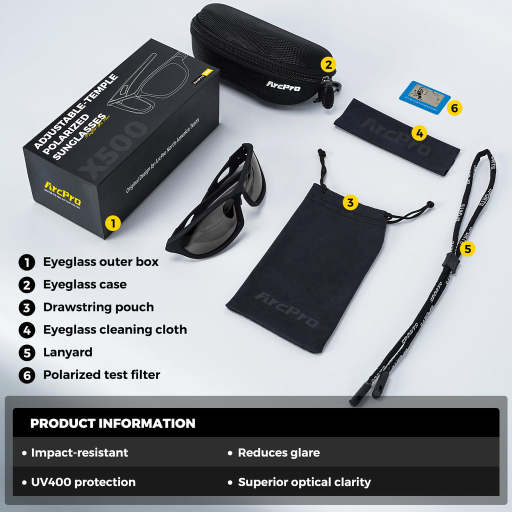 ARCPRO Adjustable Polarized Sports Sunglasses Fishing glasses