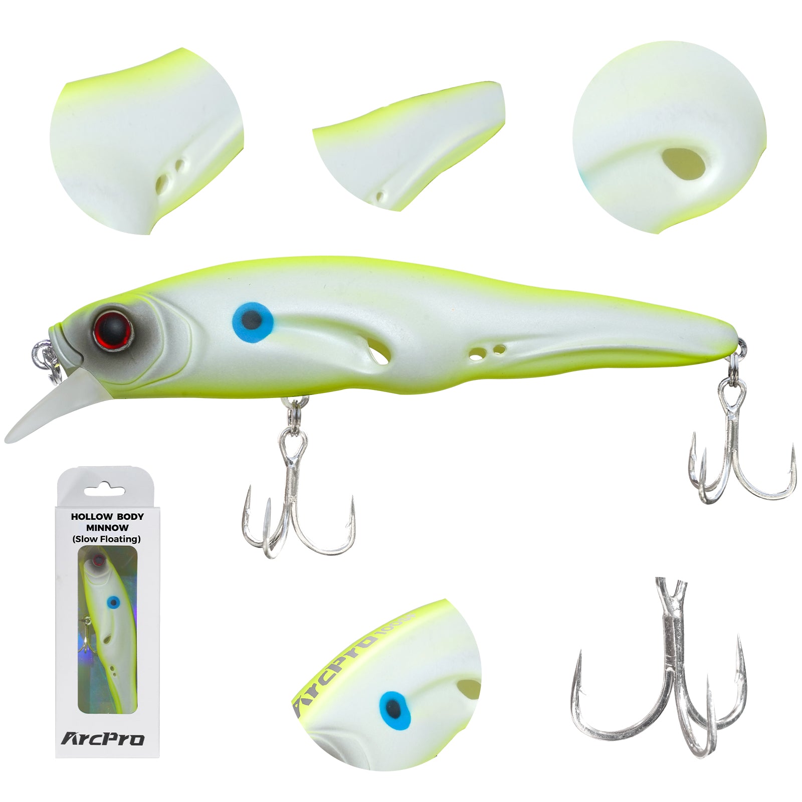 arch minno bass lures PROBEROS Minnow Fishing This particular bait is made to dive under the water to attract crappie and other fish at depths of 2 to 6 feet LURETV SAME STYLE GREEN GH56S