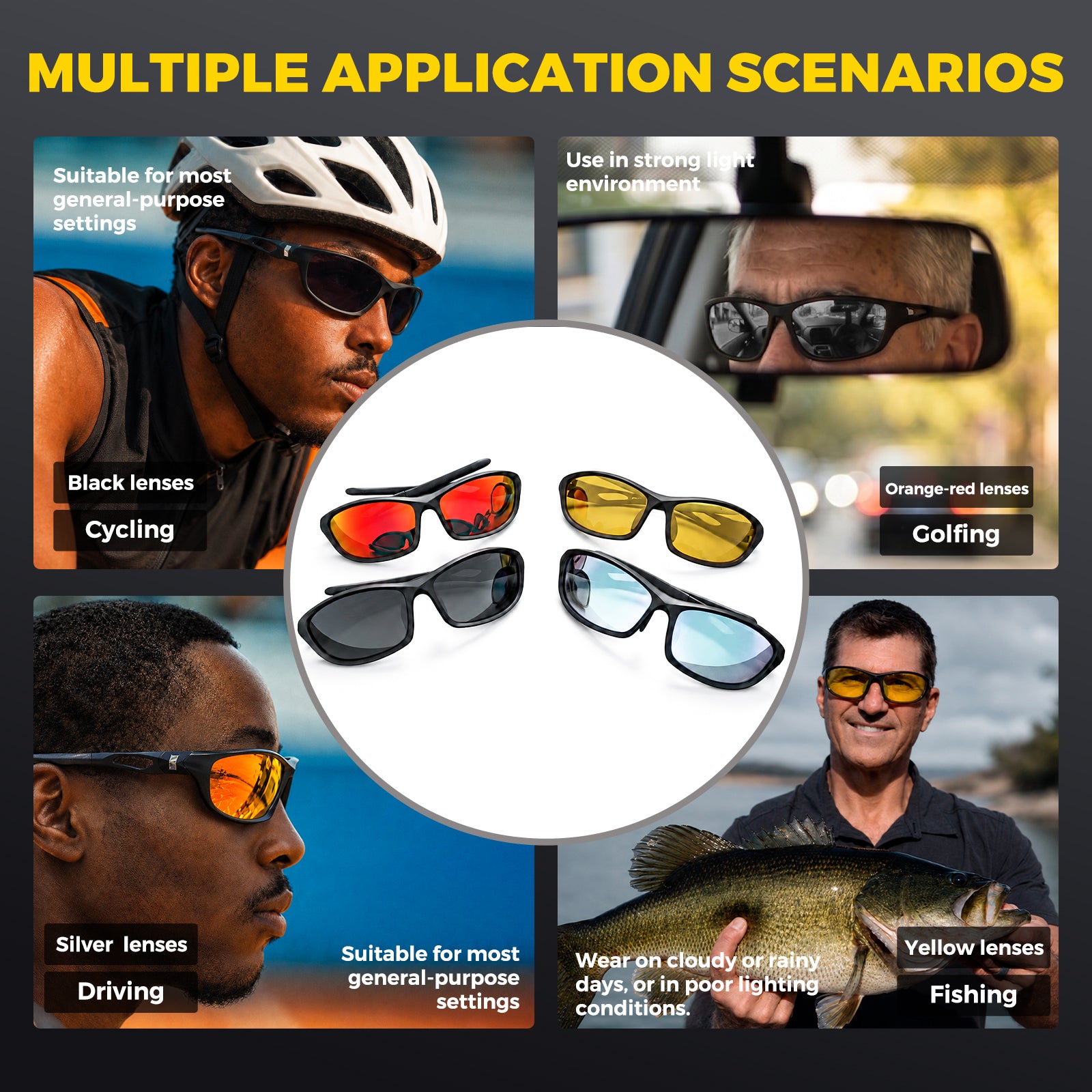 ARCPRO Adjustable Polarized Sports Sunglasses Fishing glasses