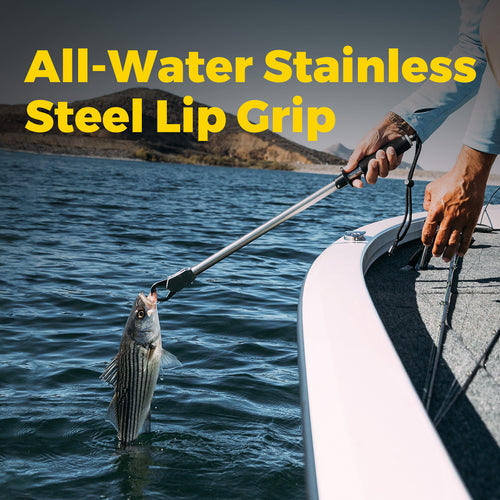 ArcPro 2-in-1 Fish Lip Gripper, Stainless Steel Fish Gripper with Scale